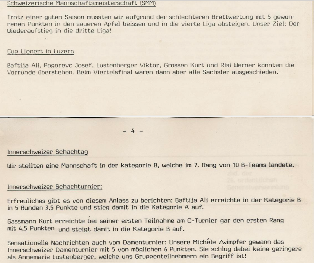 1984 85 sonstige turniere
